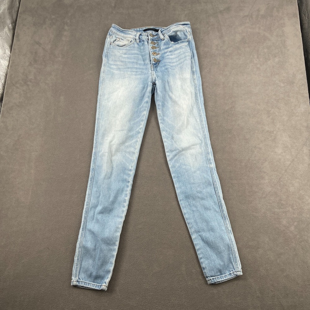 Flying Monkey High Rise Skinny Jeans Womens 27 Blue Denim Cotton Stretch Casual